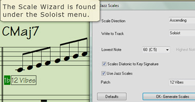Scale Wizard is found under the Soloist menu.