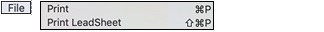 Print Song in Leadsheet Mode