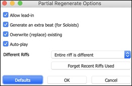 partial regeneration options