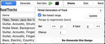 Partial Generation Panel