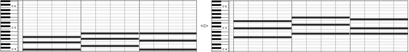 Piano Roll window showing before and after fit-to-note-range feature