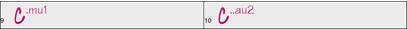 C.mu1 and C..au2 entered on the Chord Sheet